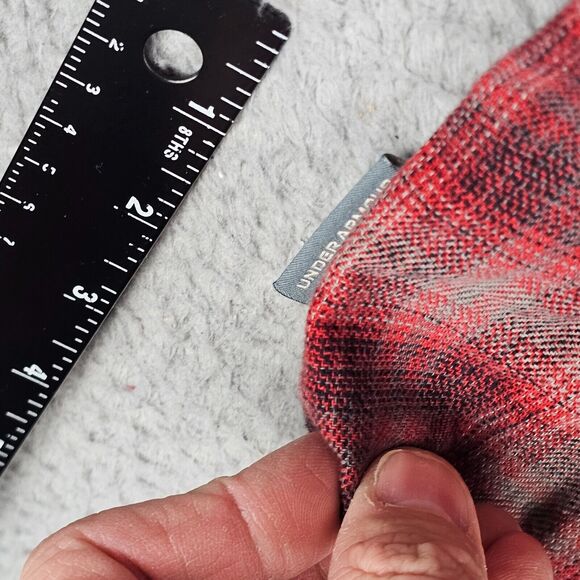 Under Armour UA Tradesman Plaid Flex Flannel Shirt Mens Medium Long Sleeve - Picture 6 of 10